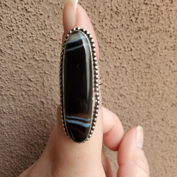 New Botswana Agate Silver Ring. - Picture 2 of 12